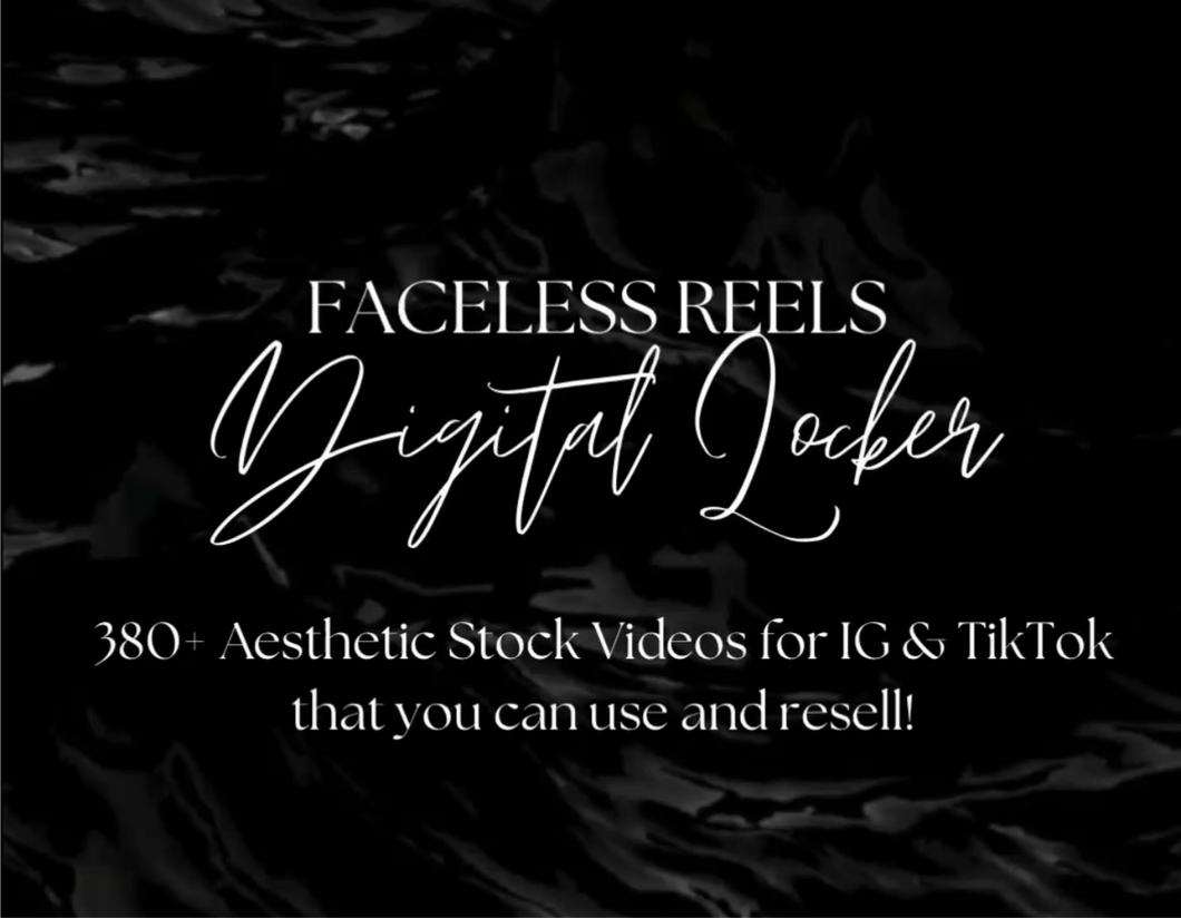 Faceless Reels Digital Locker w/MRR