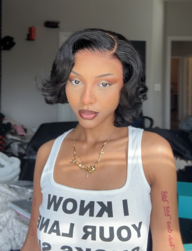 Glueless Layered Curly Bob