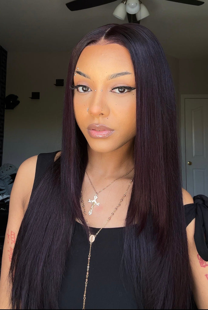 Black Plum straight Glueless