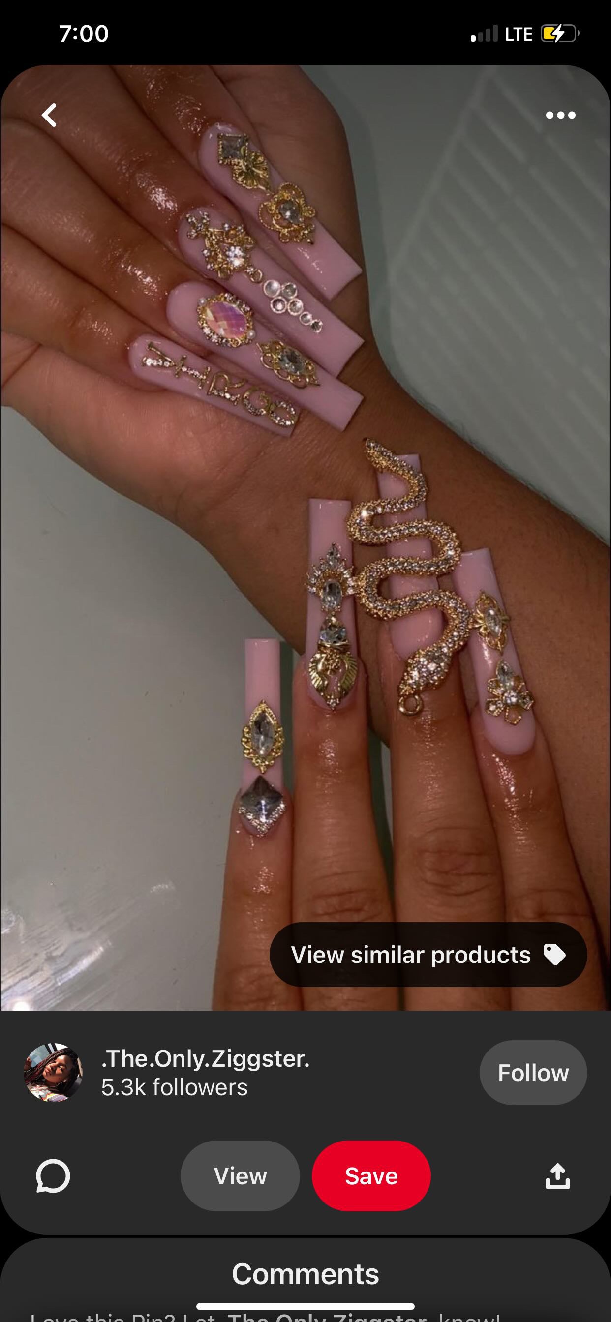 Custom pink jewel set